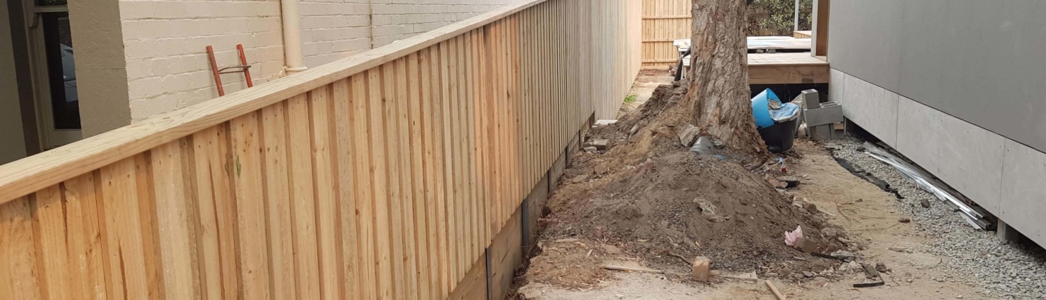 Project: timber retaining wall and fence